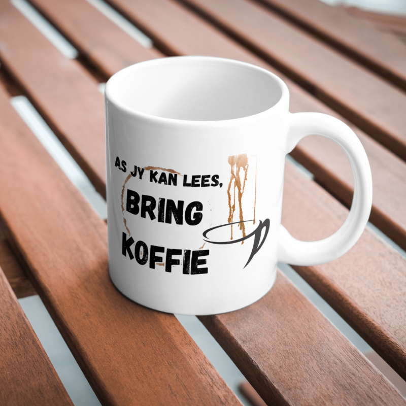 “As jy kan lees, bring koffie” Mug