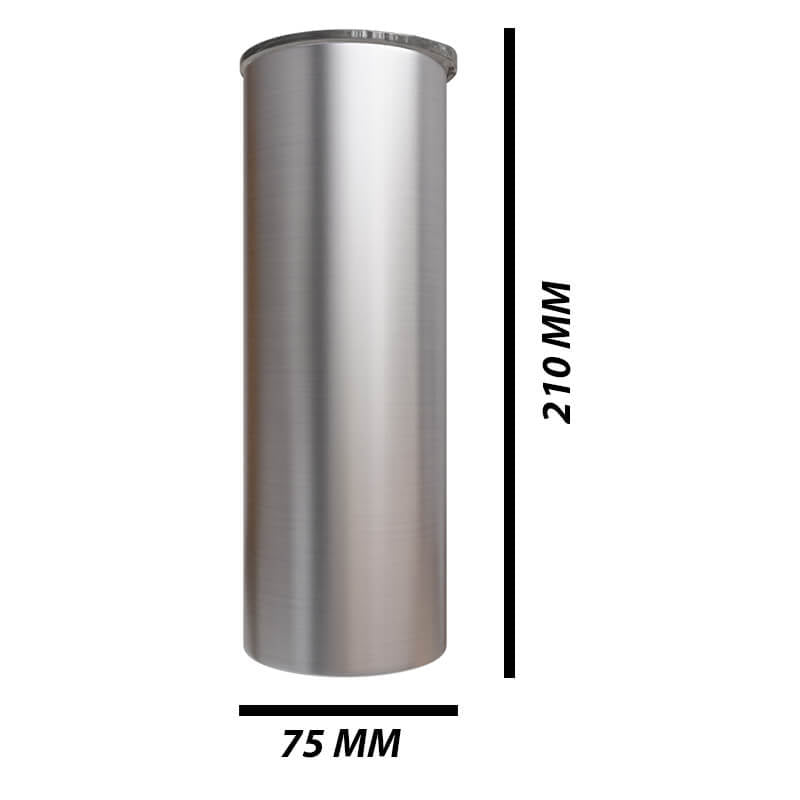 20oz Silver Skinny Tumbler