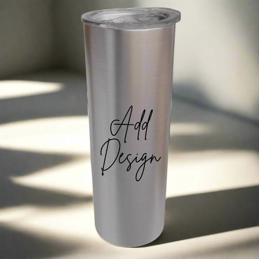 20oz Silver Skinny Tumbler