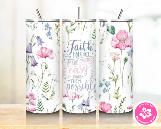 Floral Faith - Tumbler