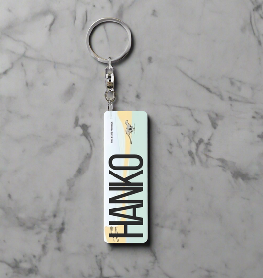 Aluminum Number Plate Keychain